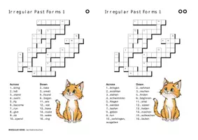 Vorschau - Arbeitsblätter - Irregular Verbs (crossword) - Seite 1