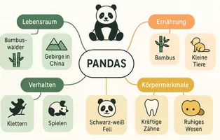 Vorschau - Arbeitsblätter - Arbeitsblatt "Pandas" + Onlineübung & MP3 + Mindmap + Infografik - Seite 2