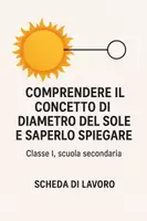 anteprima - Schede informative - Comprendere il concetto di diametro sole e saperlo spiegare - Pagina di copertina