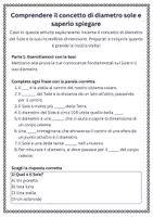 anteprima - Schede informative - Comprendere il concetto di diametro sole e saperlo spiegare - Pagina 1