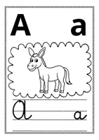 anteprima - Flashcard - alfabeto murale semplice con animali - Pagina di copertina
