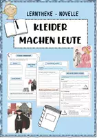 Vorschau - Unterrichtsreihen - Novelle Kleider machen Leute - Lerntheke - Deckblatt
