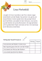 Vorschau - Arbeitsblätter - 4 Lesetexte Herbst (2. Klasse) mit Richtig/Falsch Aufgaben - Seite 2