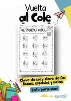 Vista previa - Hojas de trabajo - 35 Fichas para Aprender las Notas en el Pentagrama | - Portada