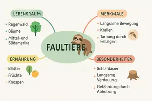 Vorschau - Arbeitsblätter - Arbeitsblatt zum Thema "Faultiere" + Onlineübung & MP3 + Mindmap + Infografik - Seite 2