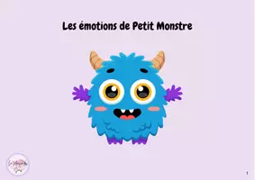 Aperçu - Préparation de séance / Séance complète - kamishibai Les émotions de Petit Monstre - Page de couverture