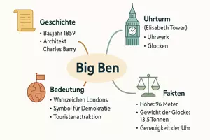 Vorschau - Arbeitsblätter - Arbeitsblatt zum Thema "Big Ben" + Onlineübung & MP3 + Mindmap + Infografik - Seite 2