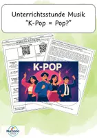 Vorschau - Arbeitsblätter - Unterrichtsstunde Musik Vergleich Popmusik - K-Pop - Deckblatt