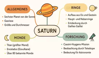Vorschau - Arbeitsblätter - Arbeitsblätter zum Thema "Saturn" + Lösung & MP3 + Mindmap + Infografik - Seite 2
