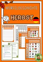 Vorschau - Arbeitsblätter - Würfelgeschichte HERBST DaF/ DaZ - Deckblatt