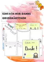 Vorschau - Bildkarten - Einfach nur Danke - Grußkärtchen - Deckblatt