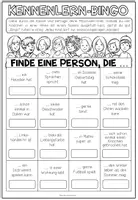 Vorschau - Arbeitsblätter - Erster Schultag - Kennenlern-Bingo - Seite 1