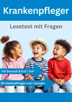 Vorschau - Arbeitsblätter - Der Krankenpfleger / Krankenschwester 💉 Leseverständnis Deutsch / DaZ – Textverständnis Arbeitsblätter mit Fragen - Deckblatt