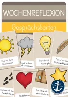 Vorschau - Fördermaterial/Inklusion - Reflexionskarten Wochenreflexion zum Wochenabschluss - Deckblatt