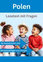 Vorschau - Arbeitsblätter - Polen 🇵🇱 Lesetraining Deutsch / DaZ – Textverständnis Arbeitsblätter mit Fragen - Deckblatt