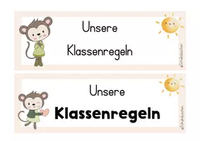 Vorschau - Poster - Materialpaket - Klassenregeln mit verschiedenen Tier-Themen - Seite 2