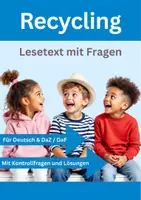 Vorschau - Arbeitsblätter - Recycling ♻️ Lesetraining Deutsch / DaZ – Textverständnis Arbeitsblätter mit Fragen - Deckblatt