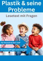 Vorschau - Arbeitsblätter - Plastik & seine Probleme 🛍️ Lesetraining Deutsch / DaZ – Textverständnis Arbeitsblätter mit Fragen - Deckblatt