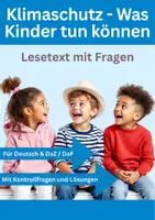 Vorschau - Arbeitsblätter - Materialpaket Klimawandel ♻️ Umwelt & Natur schützen 🌱🌊 Lesetraining / Leseverständnis – 10 Arbeitsblätter (Klasse 3–4) - Seite 1