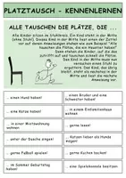 Vorschau - Spiele - PLATZTAUSCH Spiel zum Kennenlernen Bewegungsspiel - Seite 1