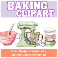 Vorschau - selbst erstellte Cliparts/Grafiken - Patisserie Clipart Paket - Seite 1