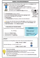 Vorschau - Arbeitsblätter - Masse Gewichtskraft Physik (Kräfte und Maschinen / Mechanik) - Seite 1