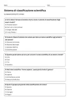 anteprima - Quiz - Quiz: Sistema di classificazione scientifica (la tassonomia di Linneo) - Pagina 1