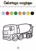 Aperçu - Apprentissages en autonomie - ✨ 10 coloriages magiques – Les véhicules 🚜 🚒 🏍️ - Page 3