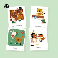 Voorbeeld - Dagritmekaarten KDV kleuterklas en thuis - set buiten en opstap - Pagina 1
