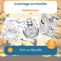 Aperçu - Apprentissages en autonomie - 100 coloriages pour Halloween - Page de couverture