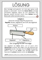 Vorschau - Arbeitsblätter - Die Feinsäge-1 - Deckblatt