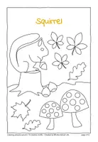 Vorschau - Arbeitsblätter - Ausmalbilder Englisch Herbst: 12 autumn colouring pictures - Seite 3