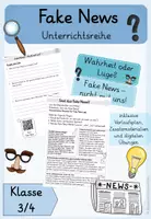 Vorschau - Unterrichtsreihen - kurze Unterrichtsreihe zum Thema "Fake News" - Deckblatt