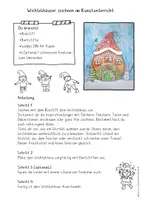 Vorschau - Arbeitsblätter - Wichtelhäuser im Kunstunterricht, Winter Kunst, Weihnachten Kunst - Seite 1