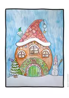 Vorschau - Arbeitsblätter - Wichtelhäuser im Kunstunterricht, Winter Kunst, Weihnachten Kunst - Seite 2