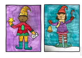 Vorschau - Arbeitsblätter - Wichtel Weihnachtskunst, fertige Kunststunde Winter, Weihnachten - Seite 2