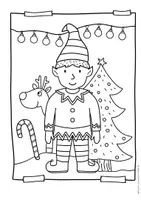 Vorschau - Arbeitsblätter - Wichtel Weihnachtskunst, fertige Kunststunde Winter, Weihnachten - Seite 3