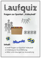 Vorschau - Spiele - Laufquiz. Fragen zum Thema Volleyball. Erwärmung/Ausdauertraining - Deckblatt