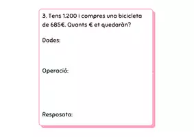 Vista previa - Refuerzo / NEE / Materiales de apoyo - Volum I.Problemes matemàtics: sumes, restes i multiplicacions - página 3