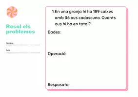 Vista previa - Refuerzo / NEE / Materiales de apoyo - Volum I. Problemes matemàtics: multiplicacions i divisions - página 1
