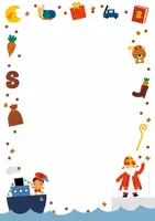 Voorbeeld - Sinterklaas border afbeelding voor gedicht, wensenlijst of knutsel - Voorblad