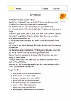 Vorschau - Arbeitsblätter - Erntedank: Zweifach differenzierter Text mit Fragen - Seite 2