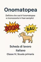 anteprima - Schede informative - Definire che cos’è l’onomatopea e riconoscerla in frasi semplici - Pagina di copertina