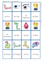 Vorschau - Spiele - Wortschatzaufbau (DaZ) – Körper – Bildpaare - Seite 1
