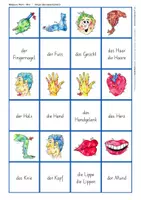 Vorschau - Spiele - Wortschatzaufbau (DaZ) – Körper – Bildpaare - Seite 2