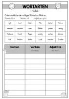 Vorschau - Arbeitsblätter - Wortarten: Herbst (Nomen, Verben, Adjektive) - Seite 2