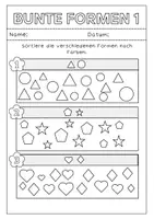 Vorschau - Arbeitsblätter - Sortieren, Zählen, Ordnen - Mathematik Klasse 1 - Einstieg - Seite 1
