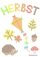 Vorschau - Mal- und Bastelvorlagen - Herbst🍂 - Bügelperlen-Vorlagen 🪁 - Deckblatt