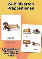 Vorschau - Arbeitsblätter - Präpositionen üben mit 24 Hundebildkarten | Sprachförderung, Kita & Grundschule Material - Seite 2