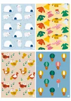 Voorbeeld - Letterkaarten – Alfabetkaarten met patroon illustraties ABC - Pagina 3